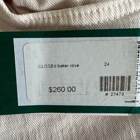 NWT Closed ''Baker'' Mid-Rise Jeans in Rose Quartz Pink Size 24 - Picture 16 of 16